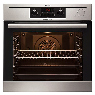 AEG BP501432WM Built-In Multifunction Single Oven, Stainless Steel AEG BP501432WM Built-In Multifunction Single Oven, Stainless Steel